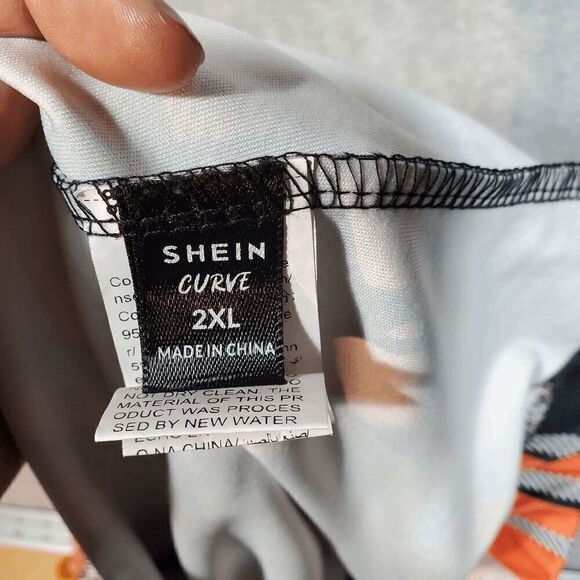 Shein Curve Pants Womens 2XL Black Plaid Pleated Comfort High Waist Drawstring - Picture 2 of 7